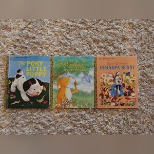 Golden Books Bundle-The Poky Little Puppy, A Blessing From Above & Grandpa Bunny